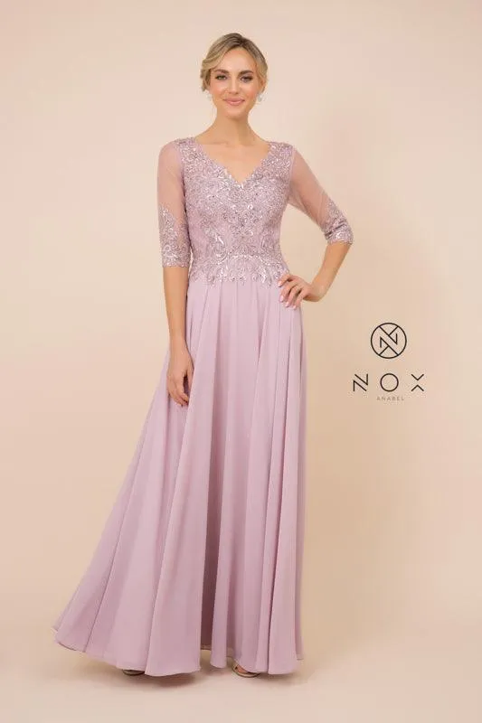 Prom Long Dress Evening Long Sleeve Gown