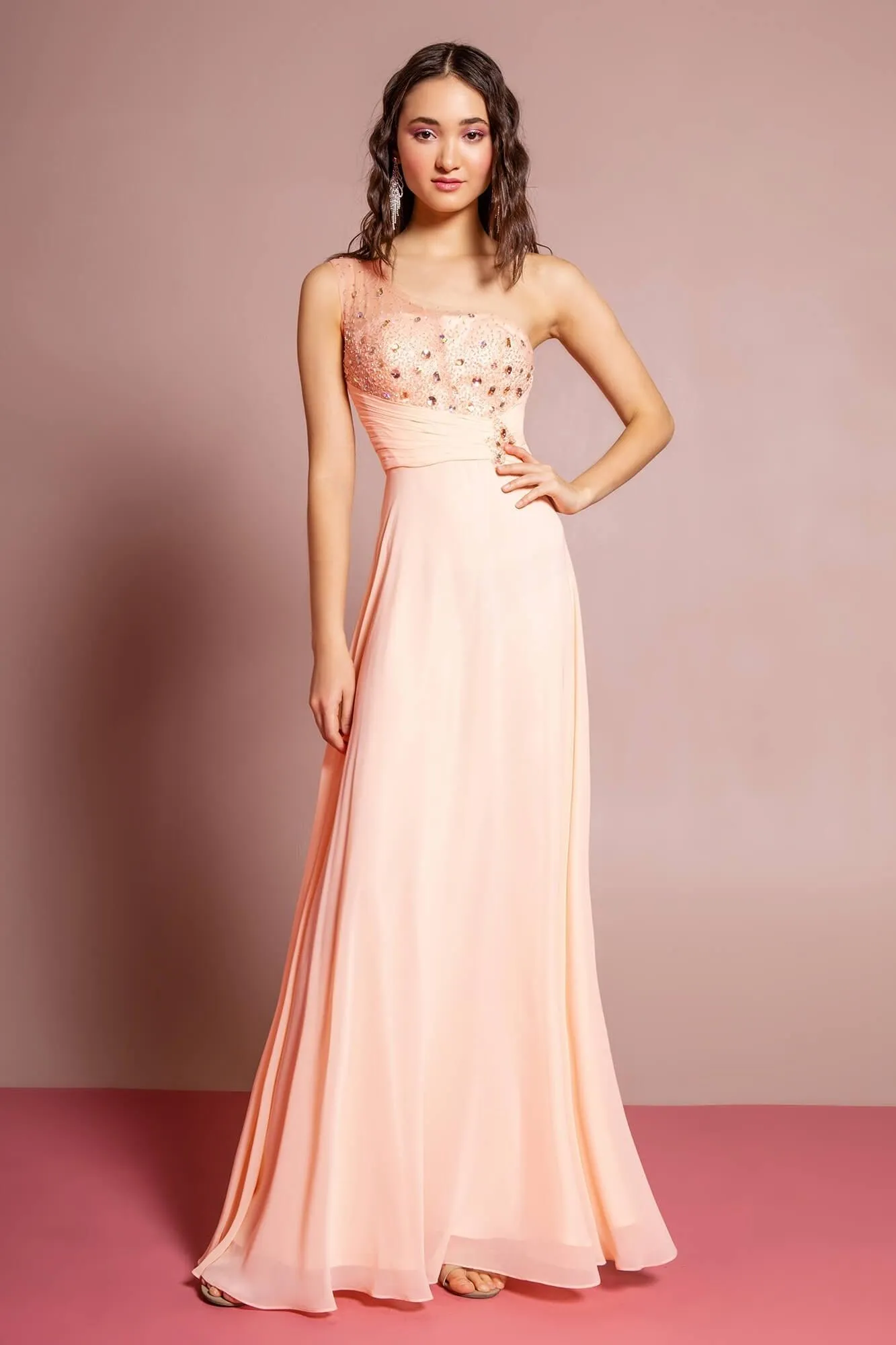 Prom Long Dress One Shoulder Evening Gown Sale