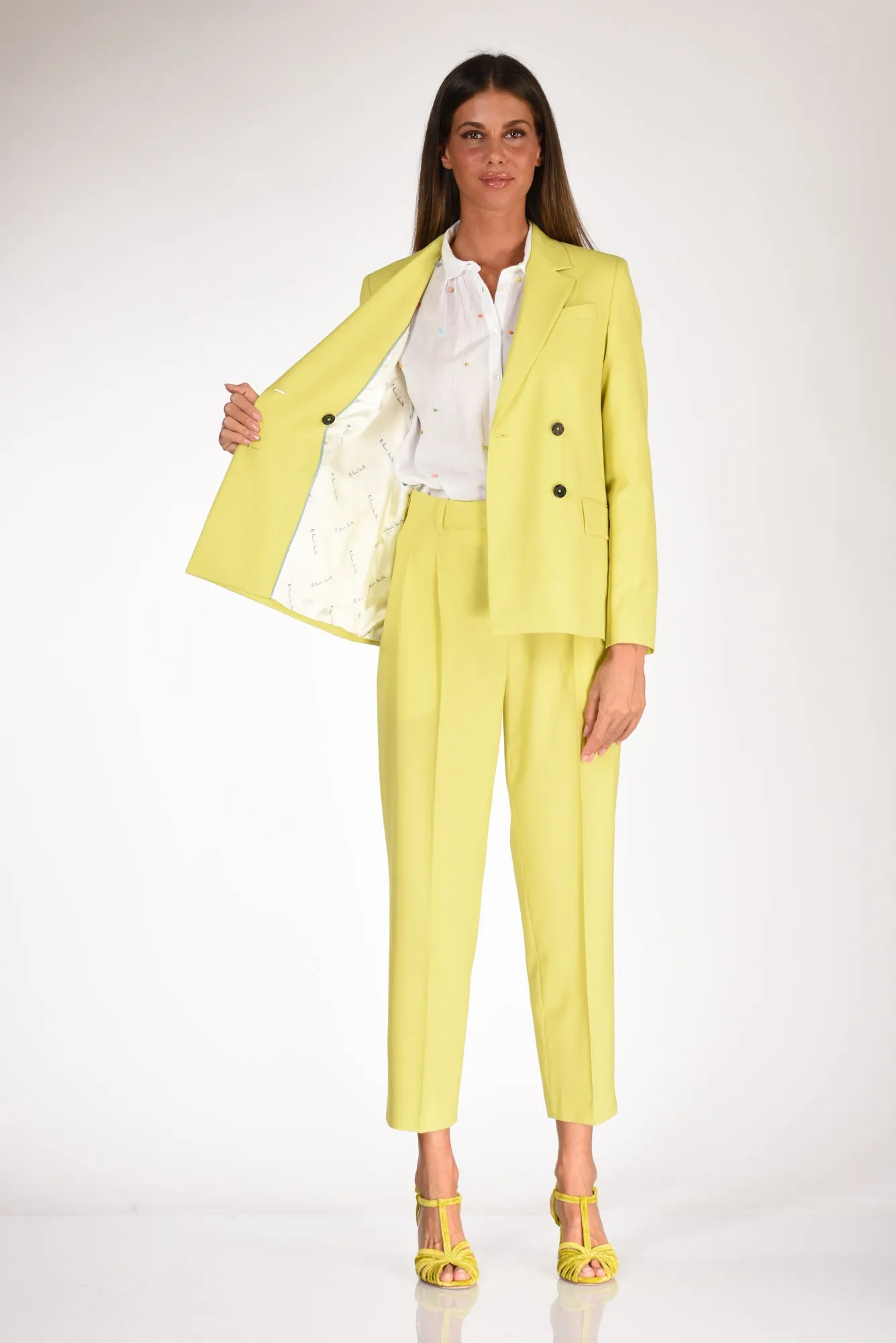 P.s. Paul Smith Blazer Doppiopetto Giallo Donna