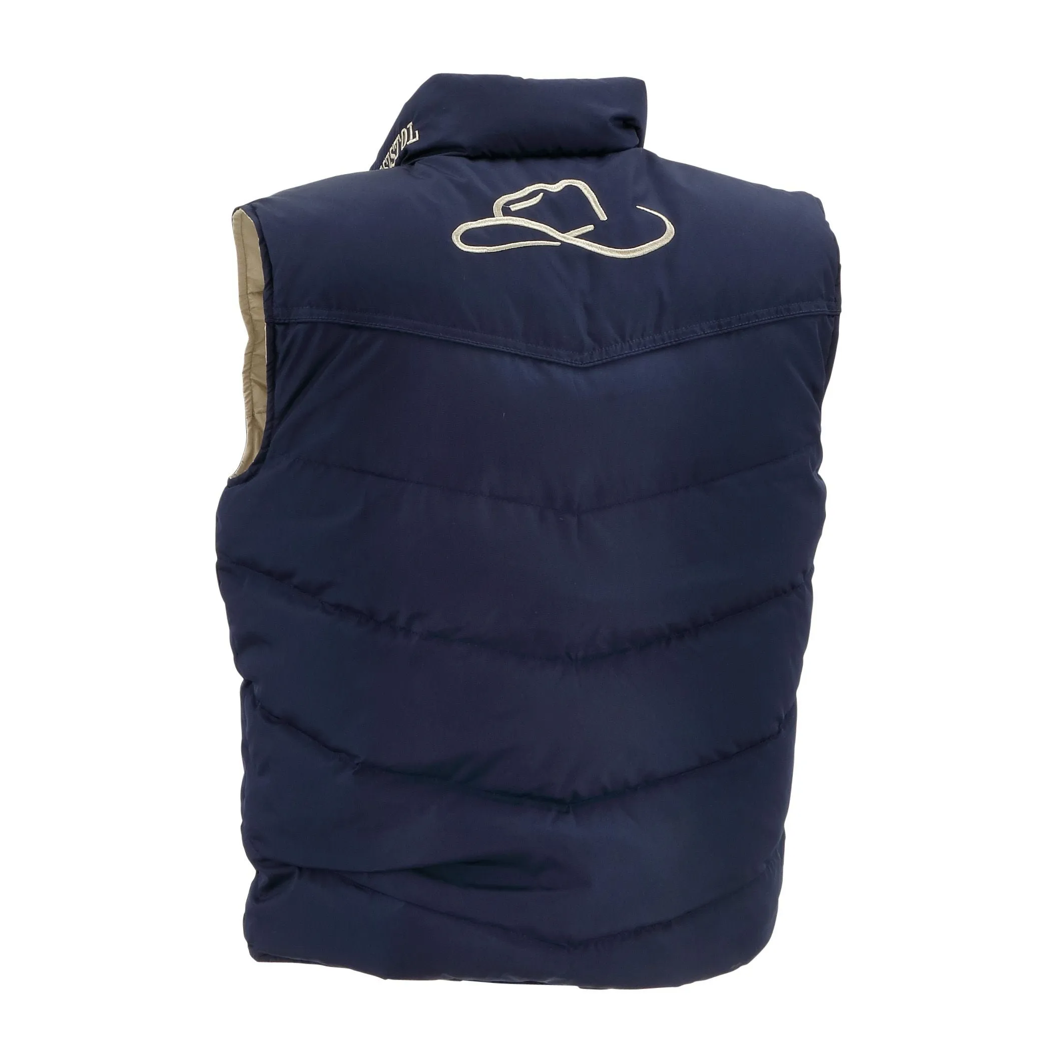 Resistol Branded Down Reversible Vest - Navy/Khaki - ON SALE