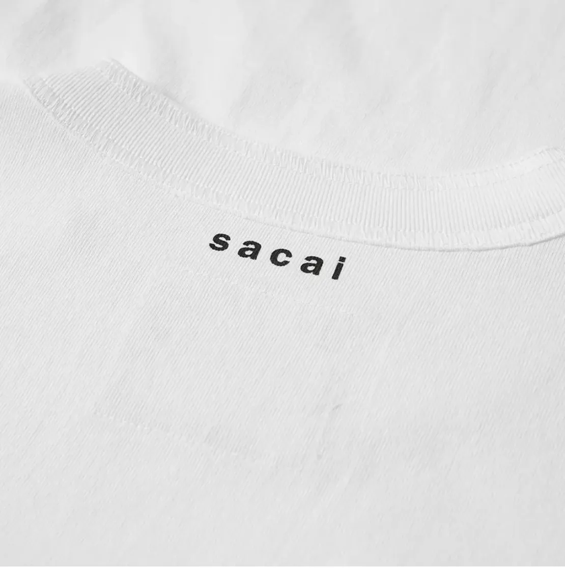 sacai  |Crew Neck Flower Patterns Unisex Street Style Plain Cotton