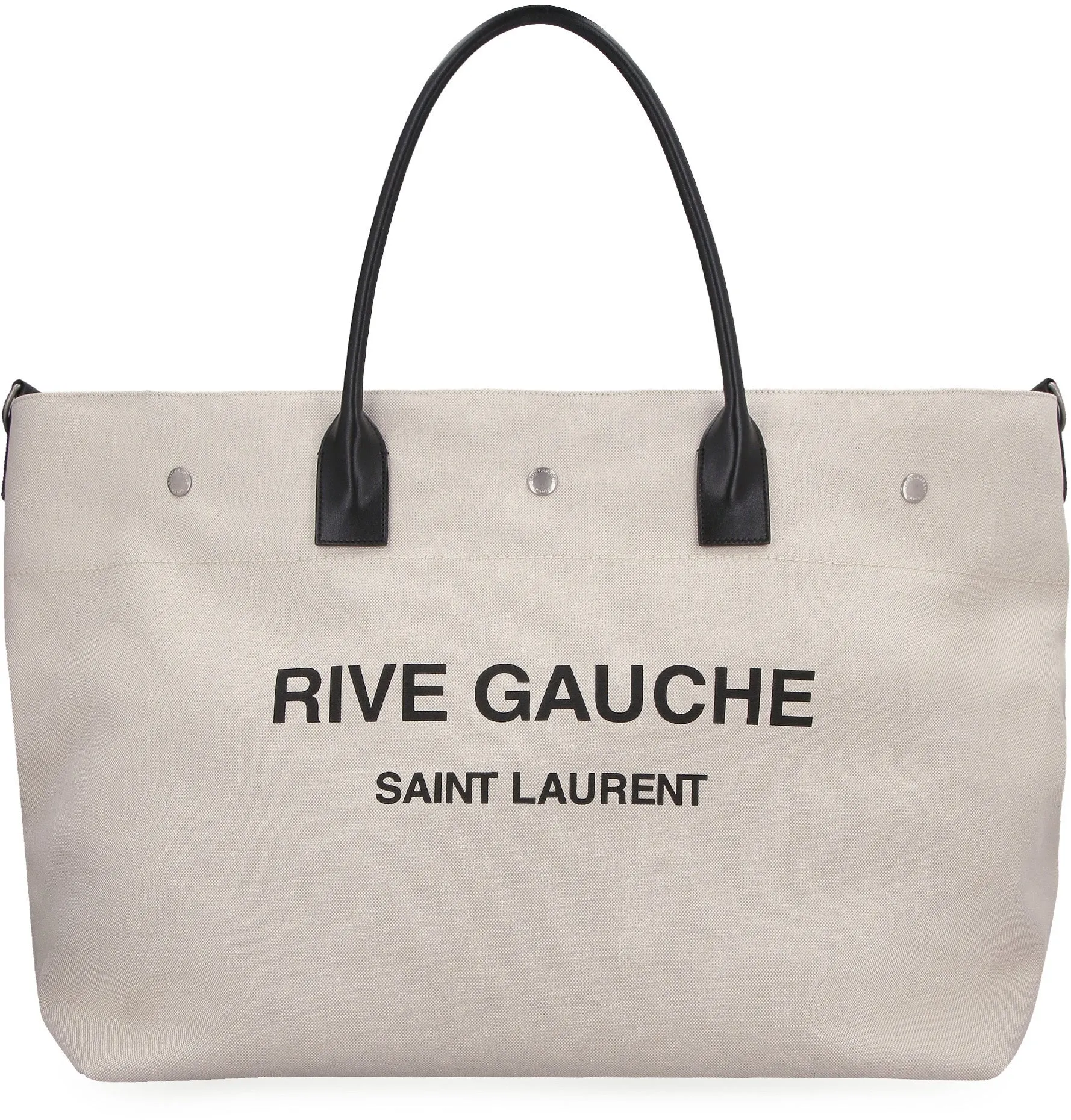 Saint Laurent Rive Gauche Logo Printed Tote Bag