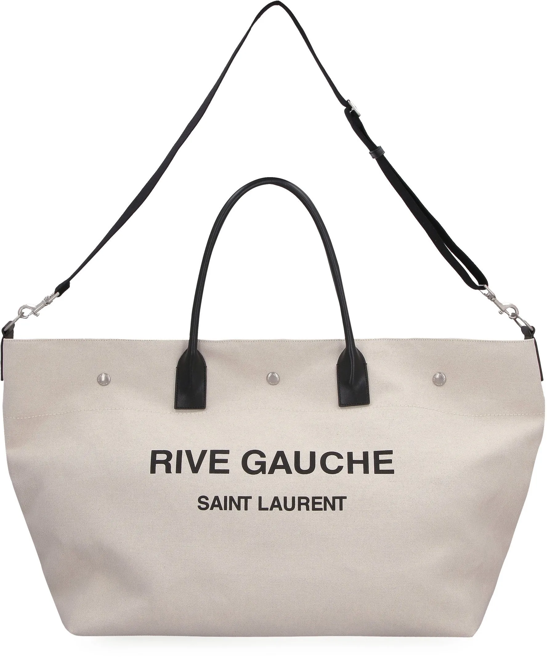 Saint Laurent Rive Gauche Logo Printed Tote Bag