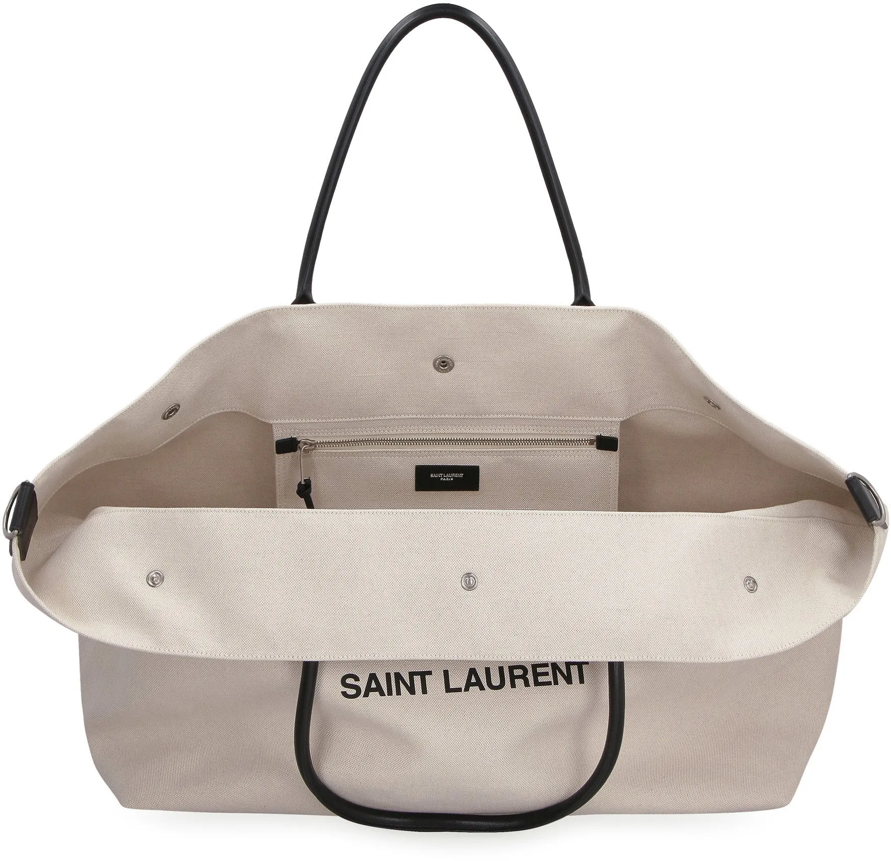 Saint Laurent Rive Gauche Logo Printed Tote Bag