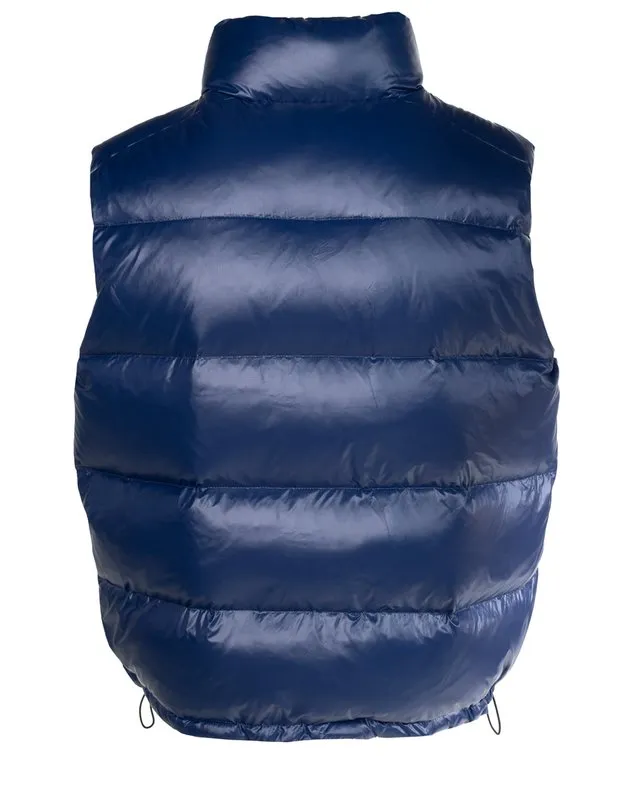 Schott N.Y.C NYLON DOWN FILLED VEST  MENS -ROYAL BLUE/NAVY