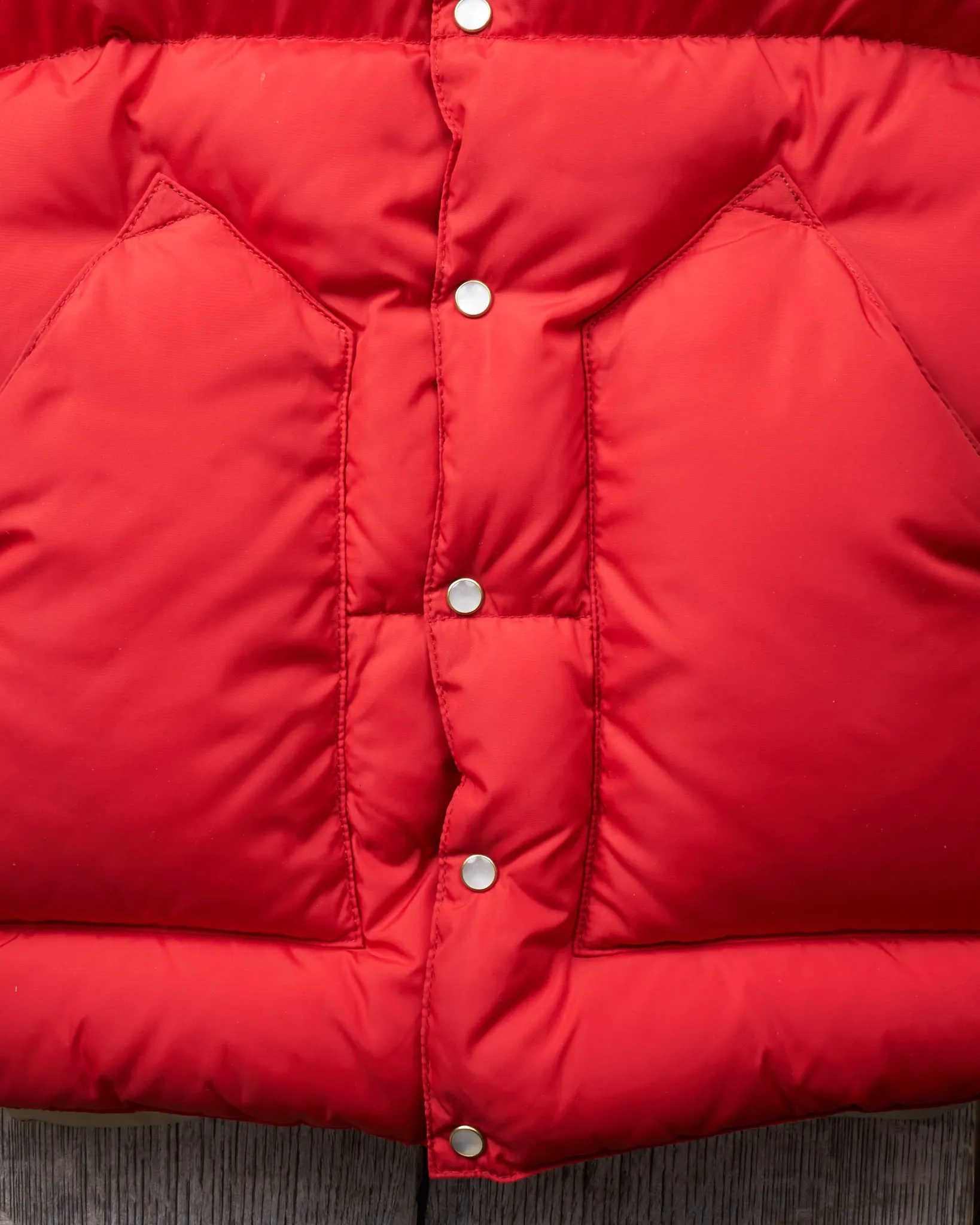 Second Hand Rocky Mountain Featherbed Nylon Christy Down Jacket Red Size 40