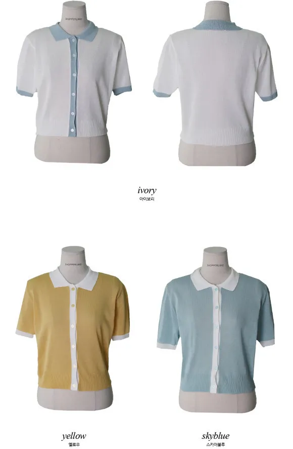 SHOPPERLAND  |Casual Style Plain Medium Short Sleeves Cardigans