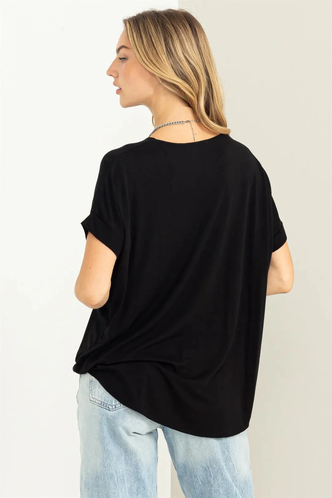 Short Sleeve Surplice Top