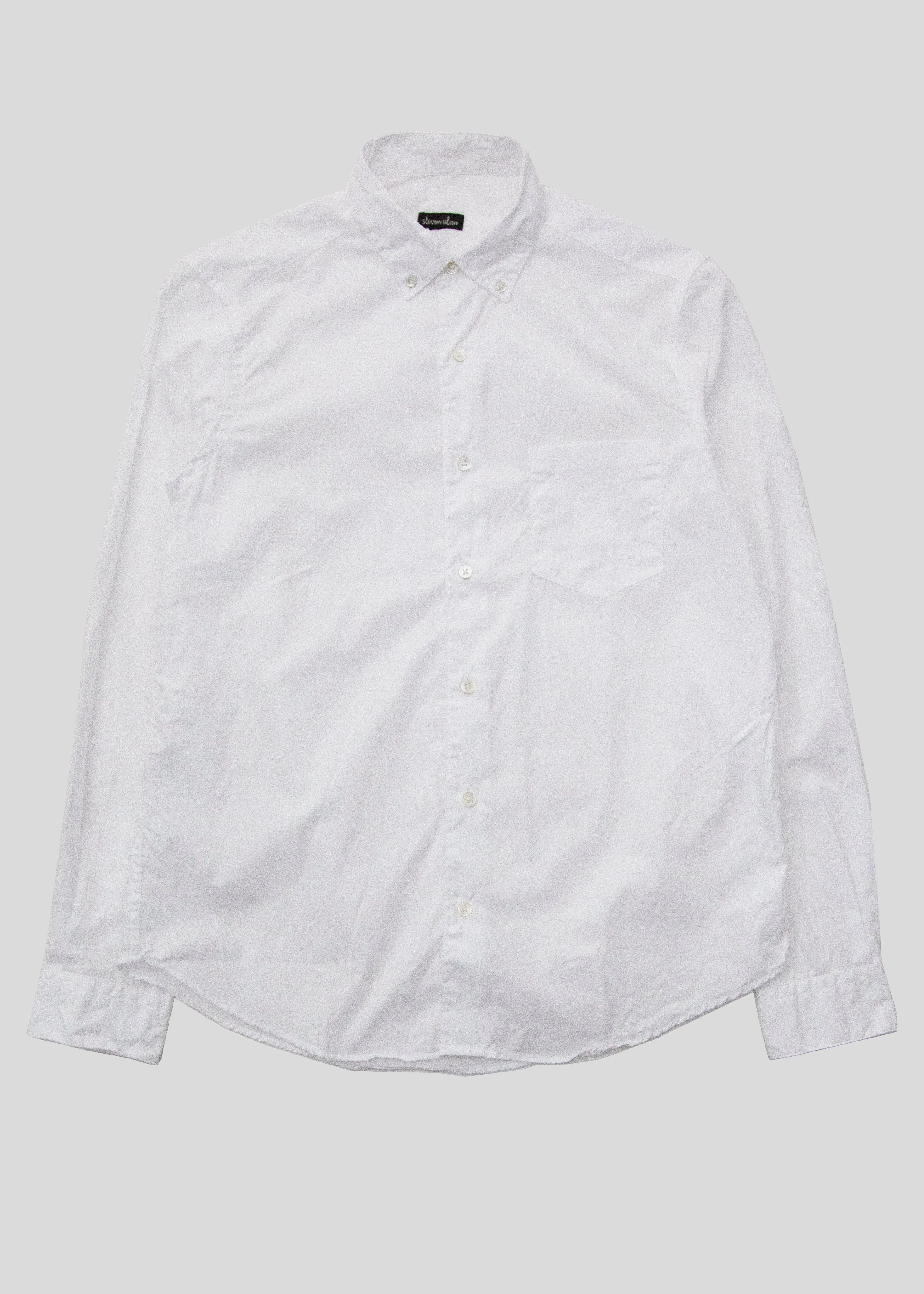 Single Needle Shirt, White Broadcloth