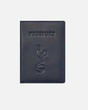 Spurs Navy Leather Passport Holder