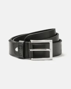 Spurs Slim Black Leather Belt