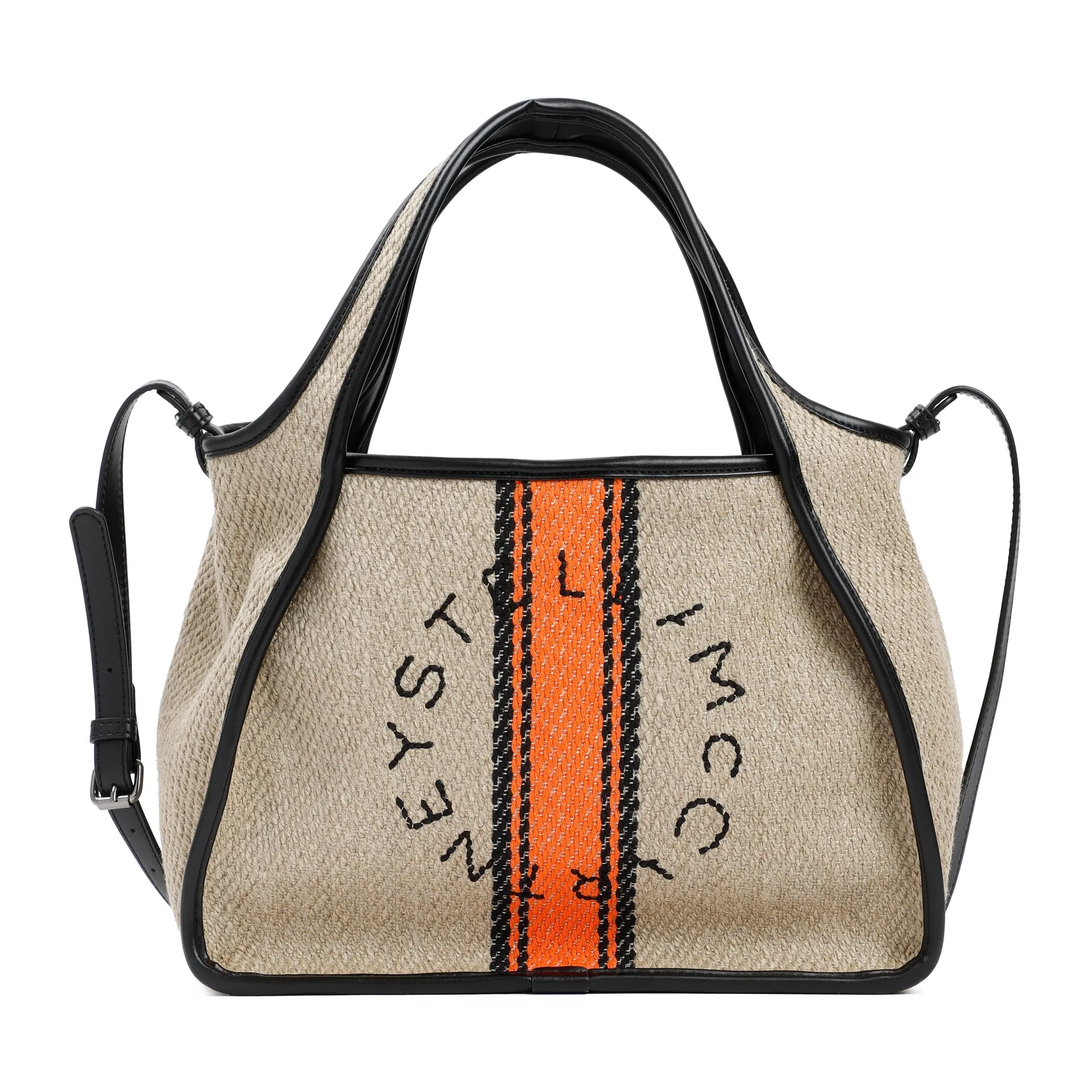 Stella McCartney Logo Embroidered Color-Block Tote Bag