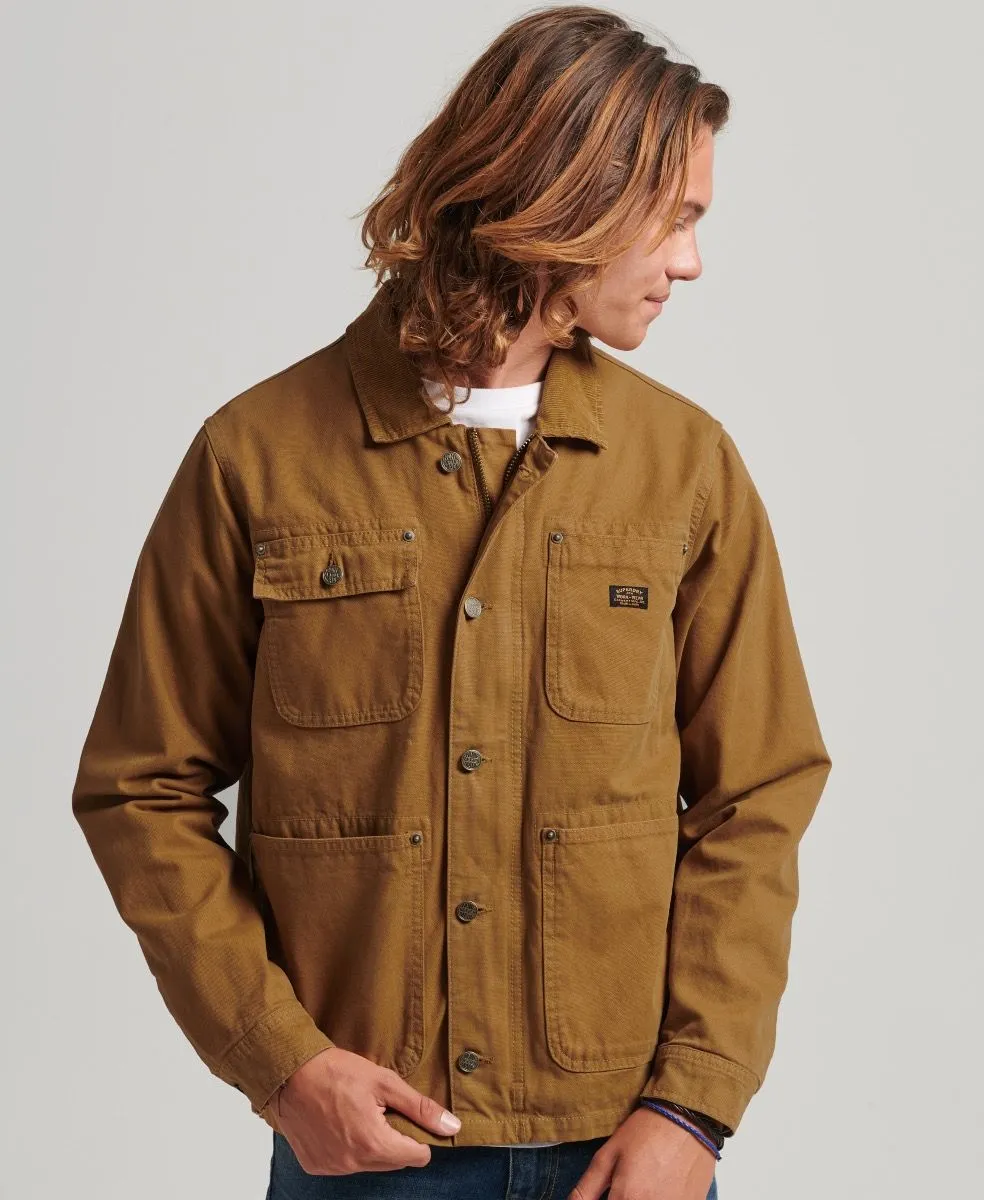 Superdry Vintage Ranch Canvas Jacket Denim Co Tobacco