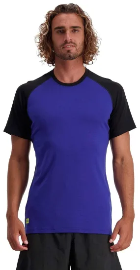 T-Shirt Mons Royale Temple Tech - Ultra Blue/Black - men´s