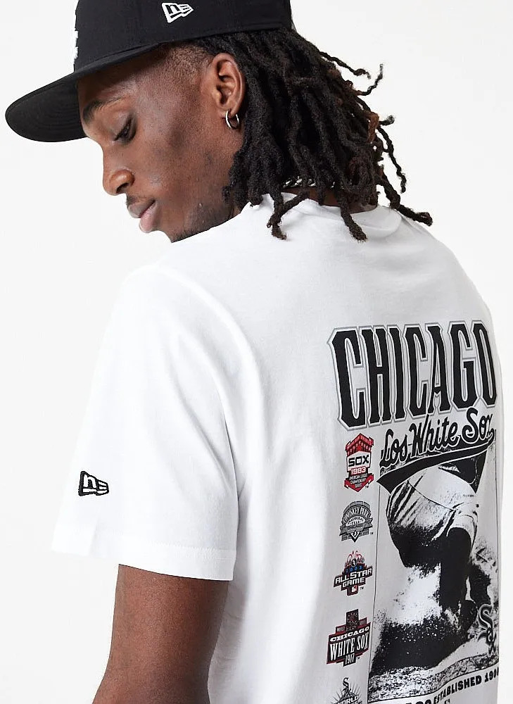 T-Shirt New Era Team Graphic BP MLB Chicago White Sox - White/Black - men´s