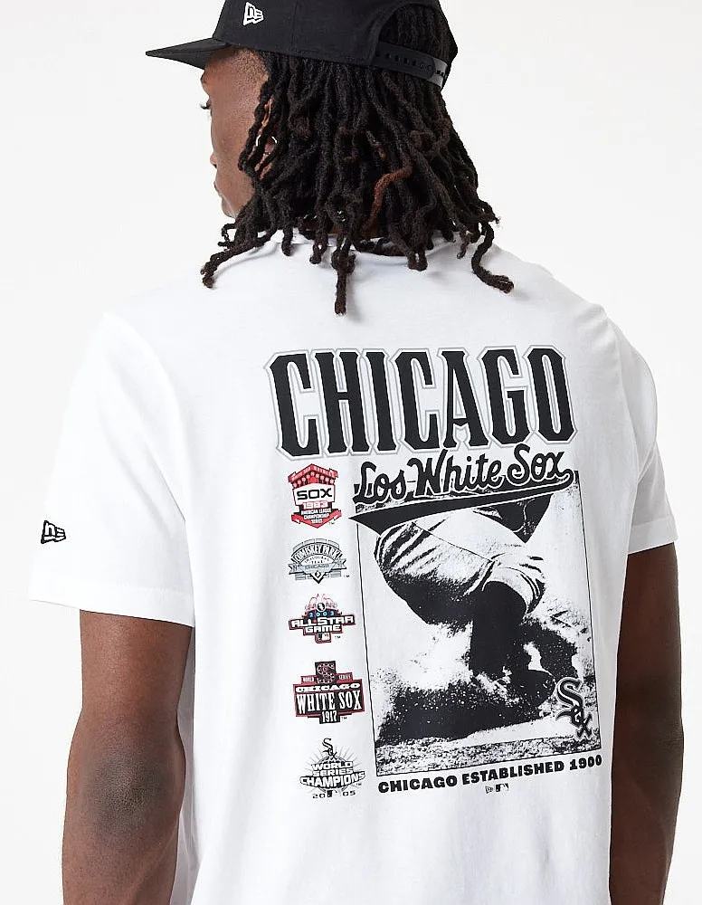 T-Shirt New Era Team Graphic BP MLB Chicago White Sox - White/Black - men´s