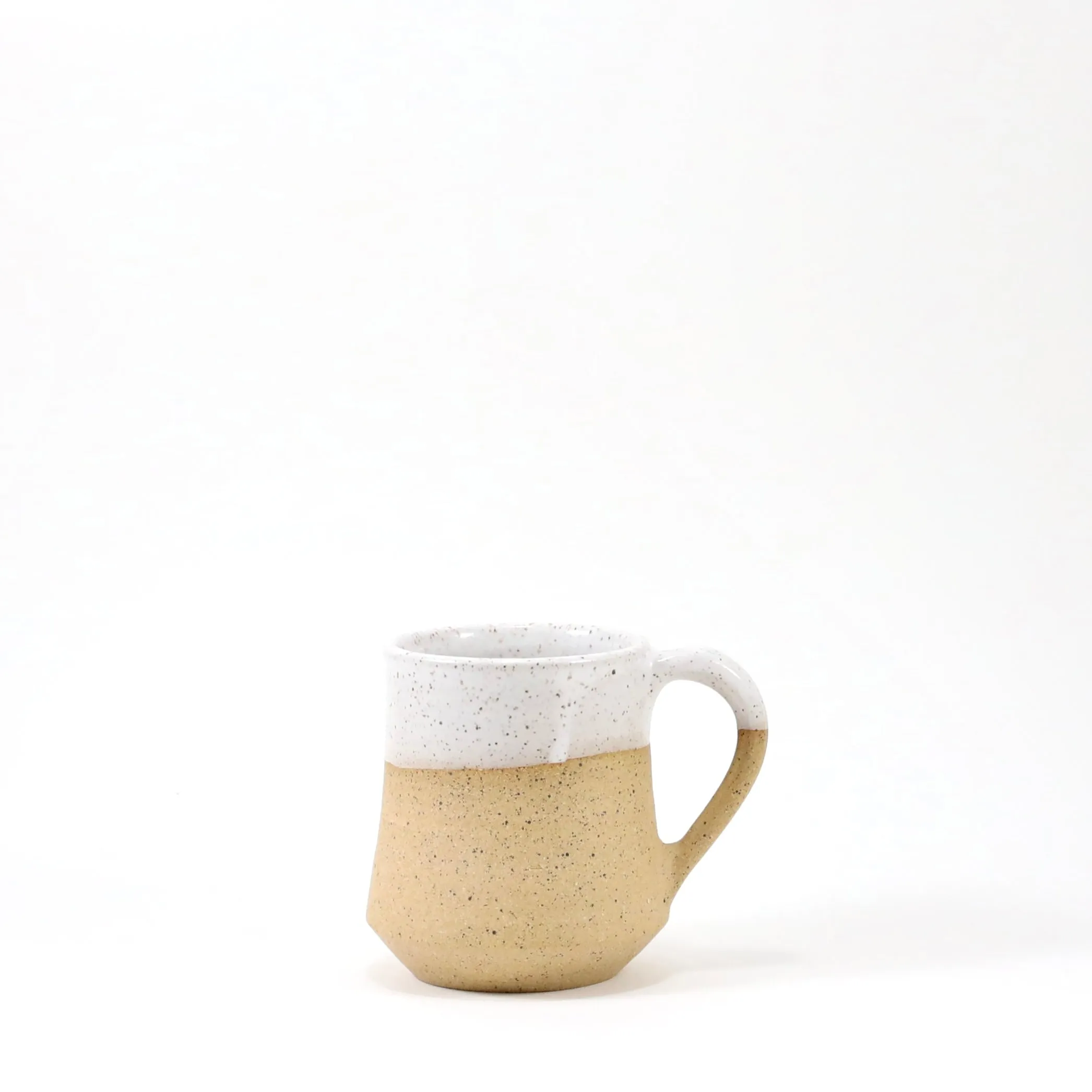 Tapered Mug in Nude & White by Rachael Pots