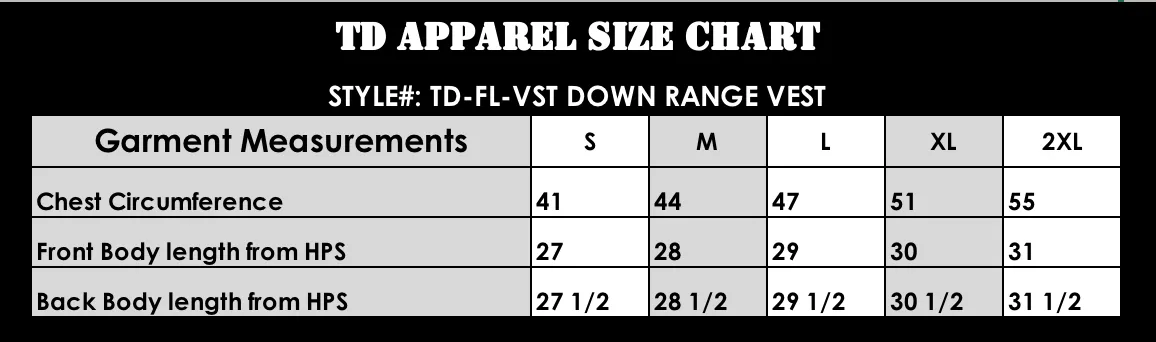 TD Down Range Vest - NO RETURNS