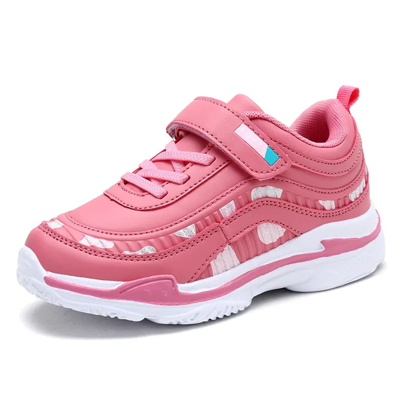 Tenis Para Niña Kids Girls Shoes Leather Platform Sneakers Children Lightweight Running Sports Tennis Girls Sneaker