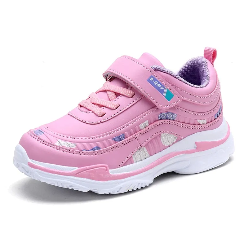 Tenis Para Niña Kids Girls Shoes Leather Platform Sneakers Children Lightweight Running Sports Tennis Girls Sneaker