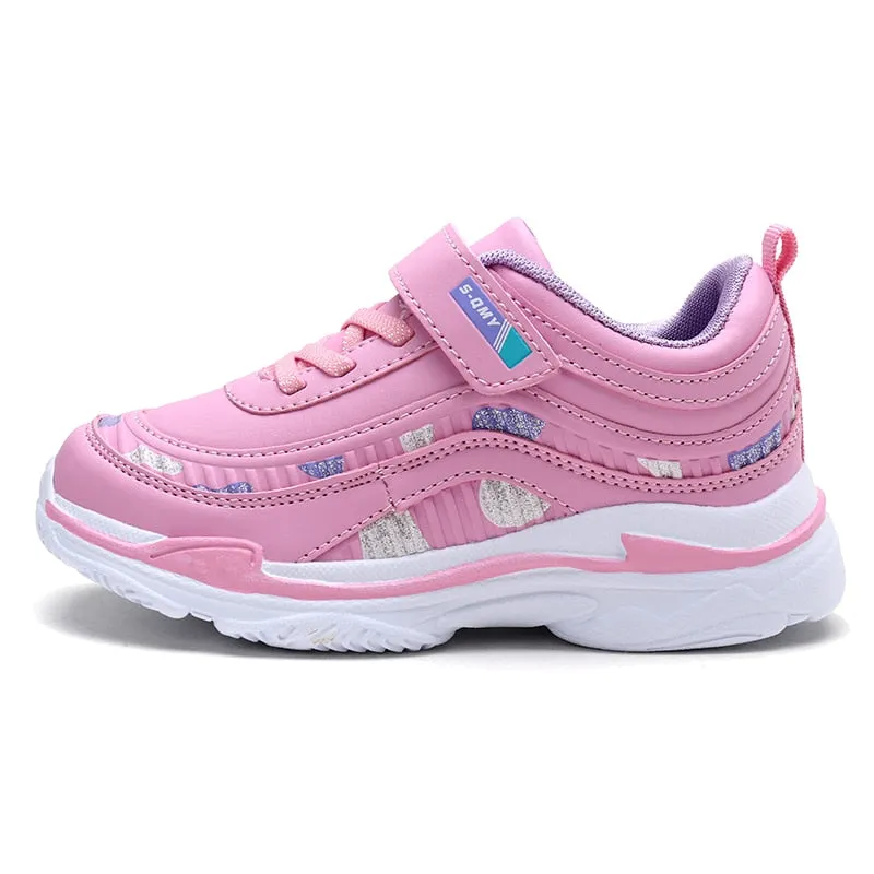 Tenis Para Niña Kids Girls Shoes Leather Platform Sneakers Children Lightweight Running Sports Tennis Girls Sneaker