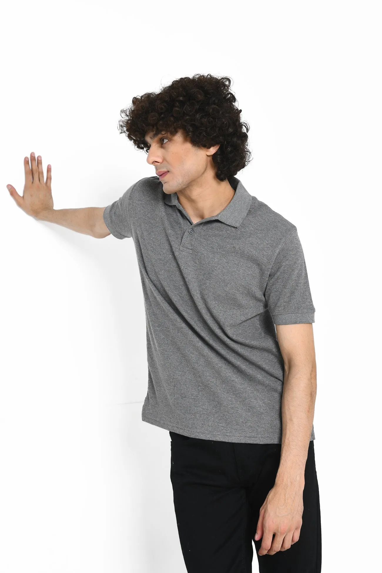 TEXTURED POLO SHIRT