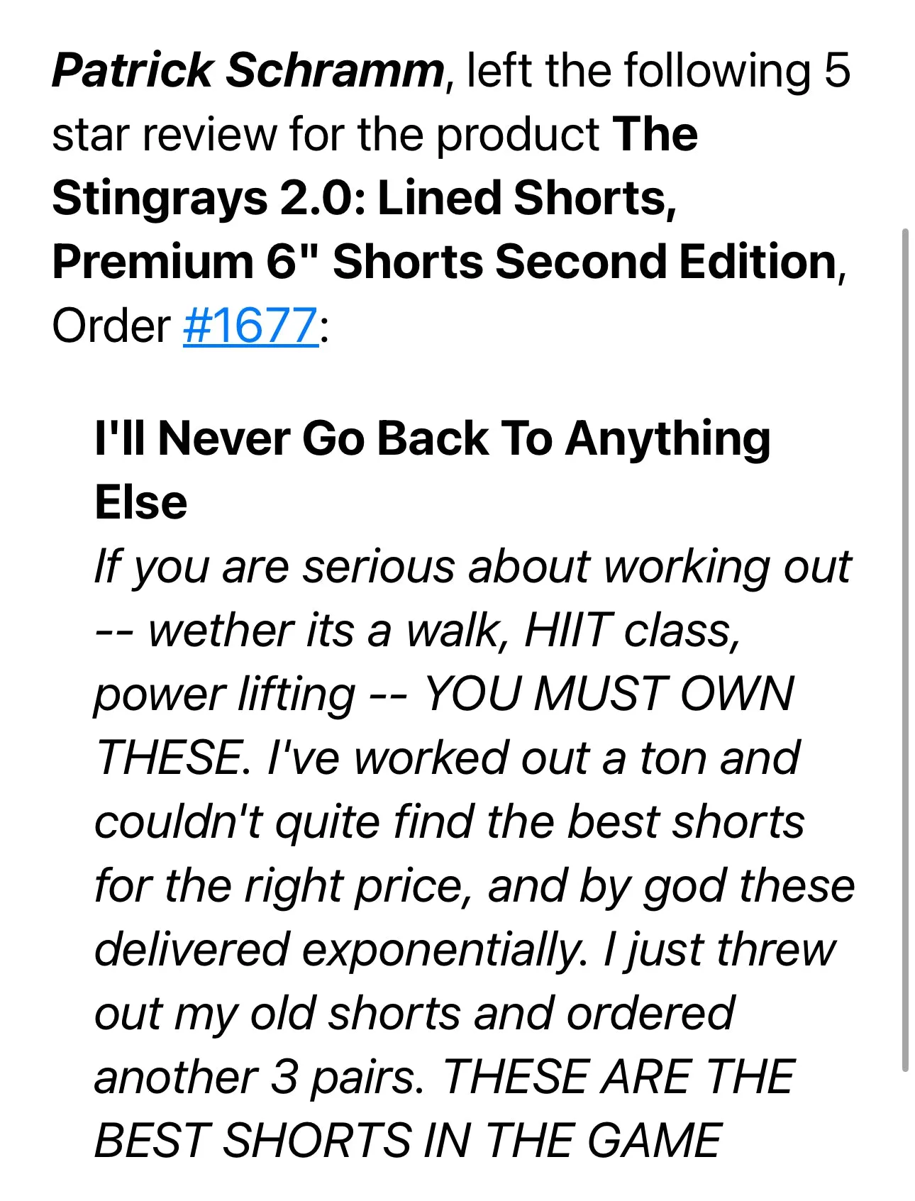 The Stingrays 2.0: Black, Black Liner, Premium 6 Shorts Second Edition