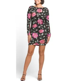 Tj Maxx Floral Embroidered Long Sleeve Mini Dress For Women