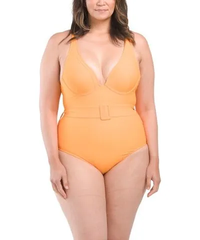 Tj Maxx Roxy Molded Cup One-Piece Swimsuit With Belt Accent For Women