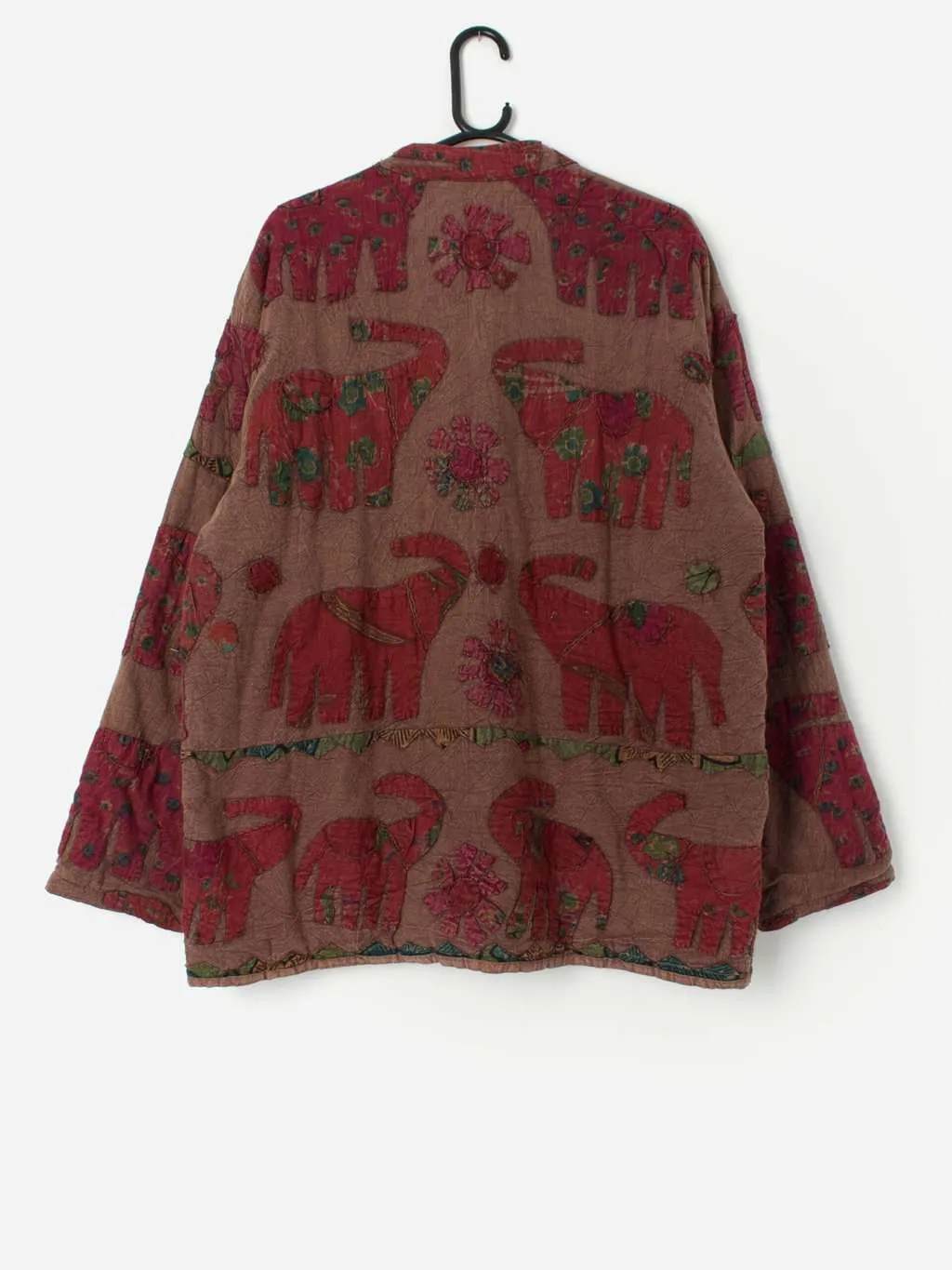 Vintage elephant appliqué cotton jacket – Large / XL