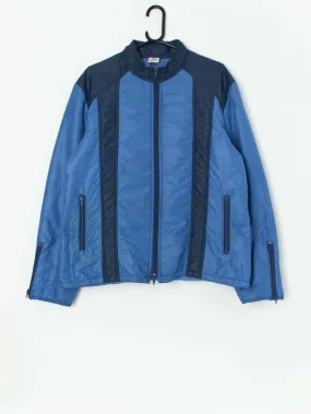 Vintage panel jacket in blue and navy – Medium