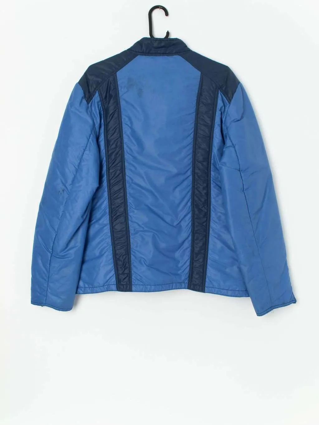 Vintage panel jacket in blue and navy – Medium