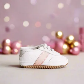 White and Pink Love Bug Sneaker