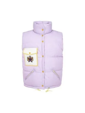 Women s Pocket Point Down Padding Vest Light Purple 270442