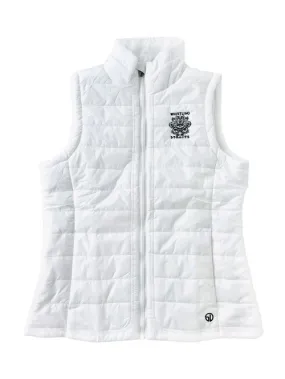 WOMEN'S STRAIGHT DOWN® CLOUD VEST. WHISTLING STRAITS® LOGO EXCLUSIVELY. 2 COLOR OPTIONS. 