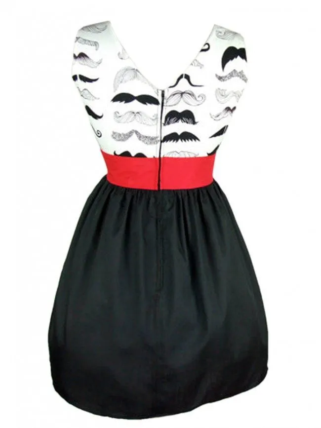 Women's Head Over Wheels Mustache Dress