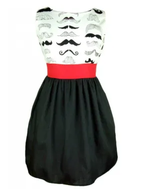 Women's Head Over Wheels Mustache Dress