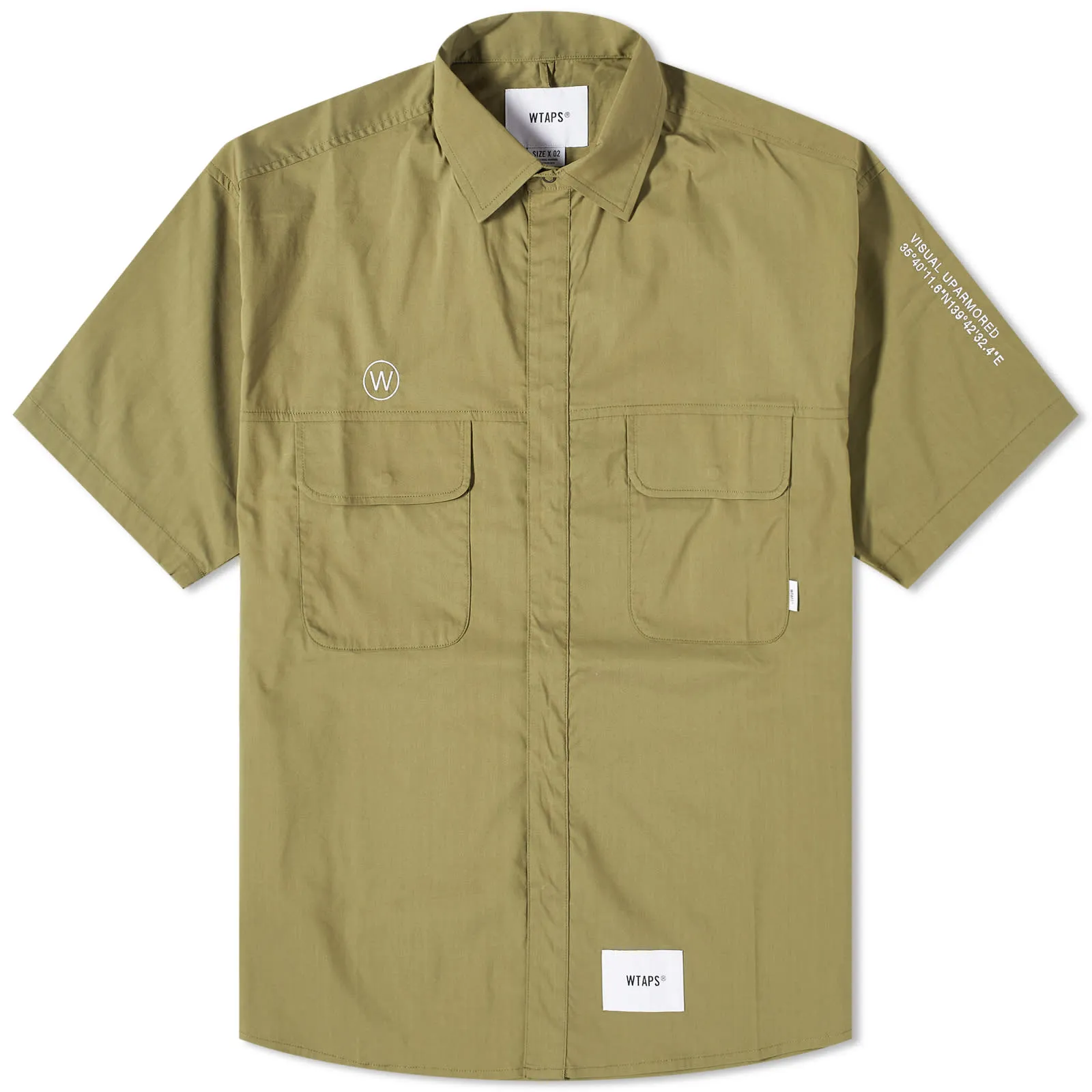 WTAPS 18 Printed Short Sleeve ShirtOlive Drab