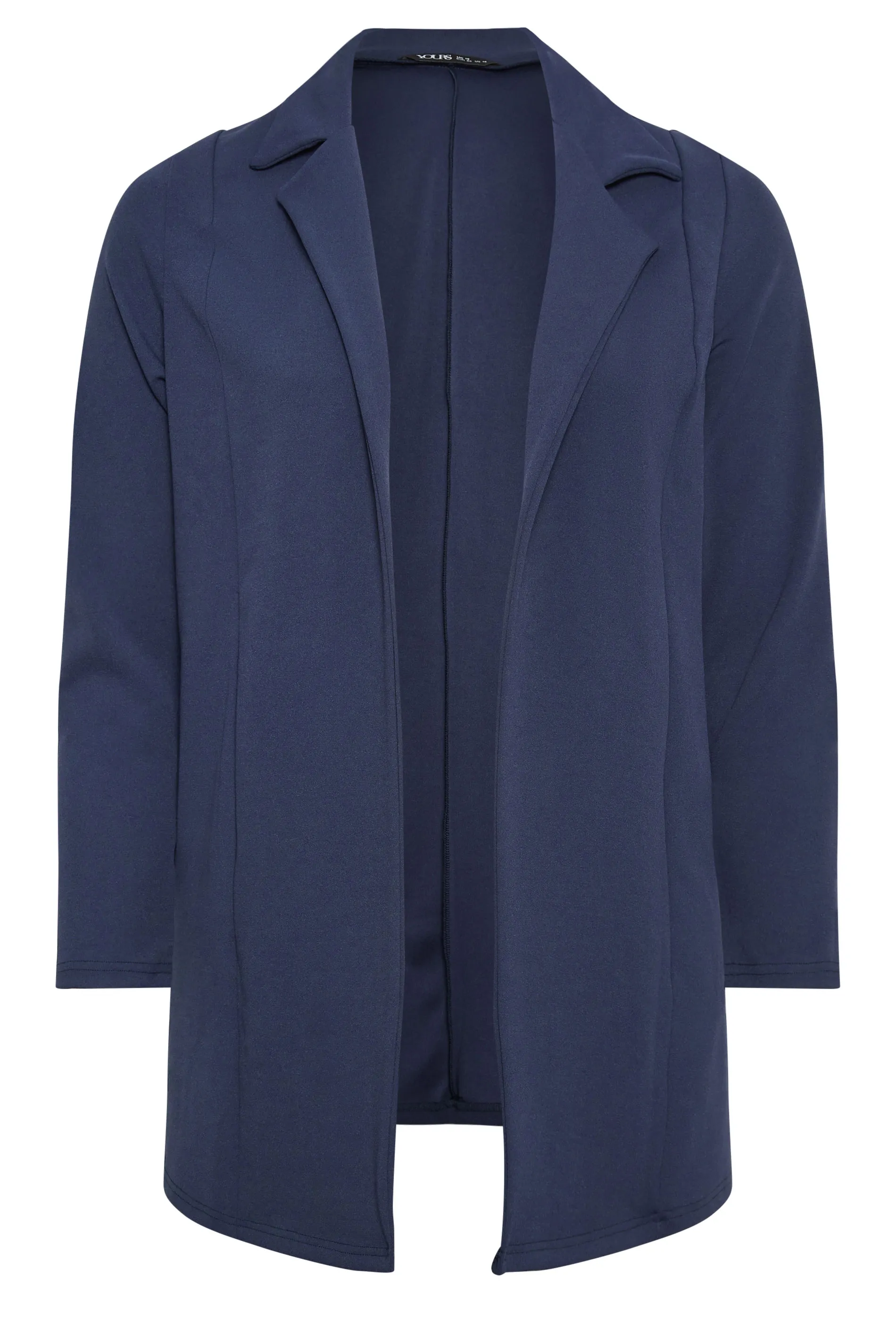 YOURS Curve Navy Blue Longline Blazer