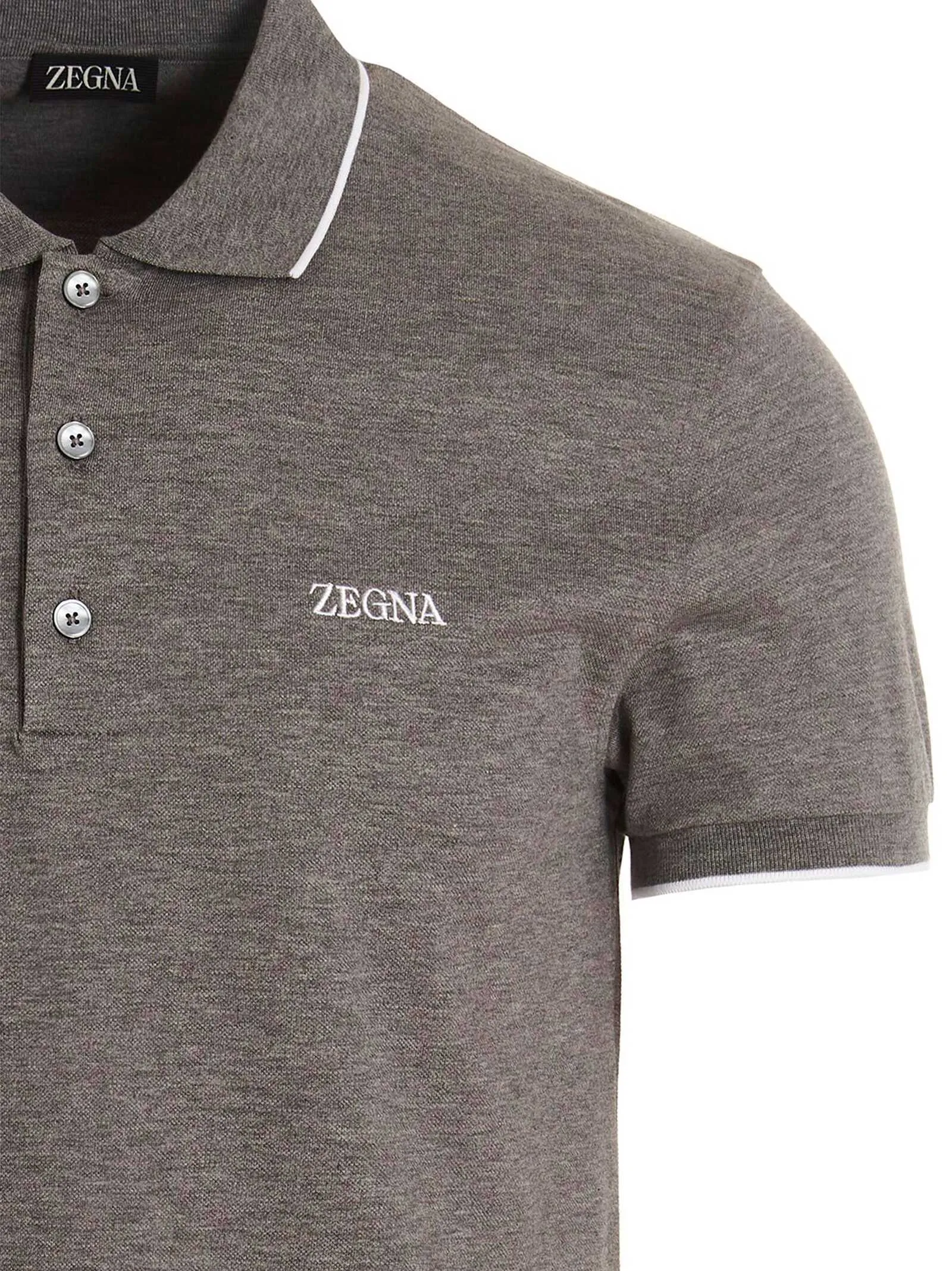 Z Zegna  |ZEGNA Logo embroidery polo shirt